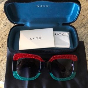 Red and green sunglasses